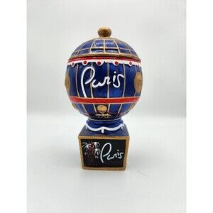Paris Las Vegas Casino Resort Ceramic Lidded Globe Drink Cup Mug Fun Collectible